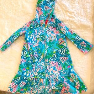 Lilly Pulitzer girls zip front swim coverup